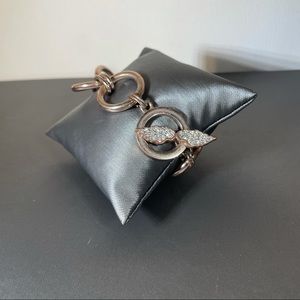 Angel Wing Rhinestone Metal OOAK Vintage Bracelet